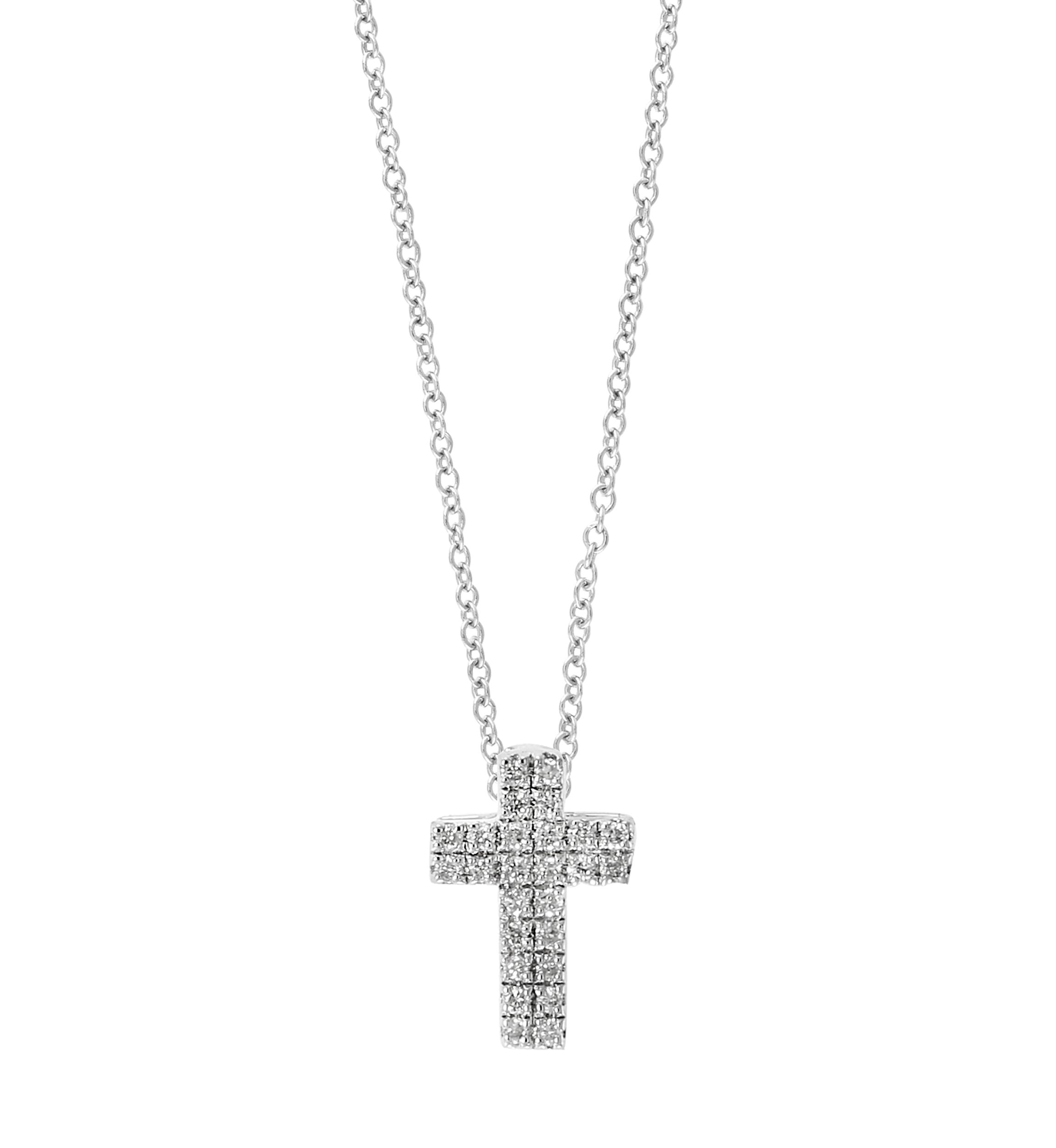Pavé Diamond Cross Necklace