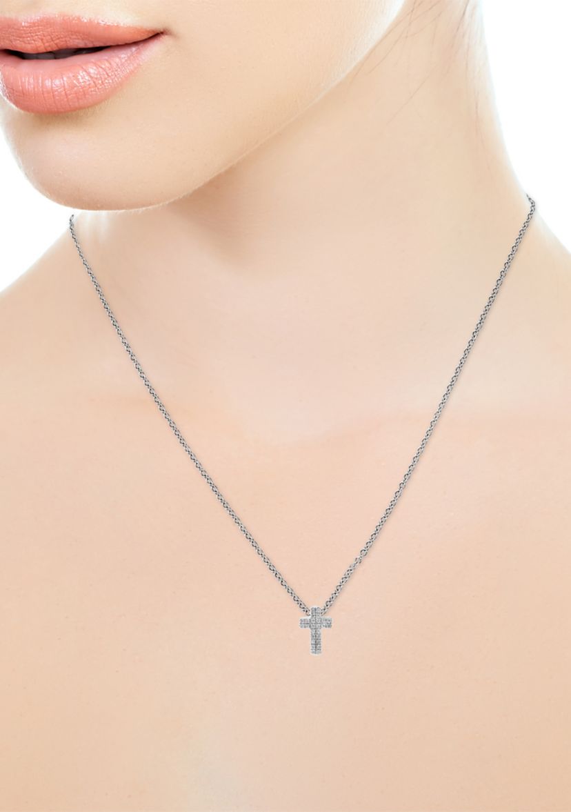 Pavé Diamond Cross Necklace