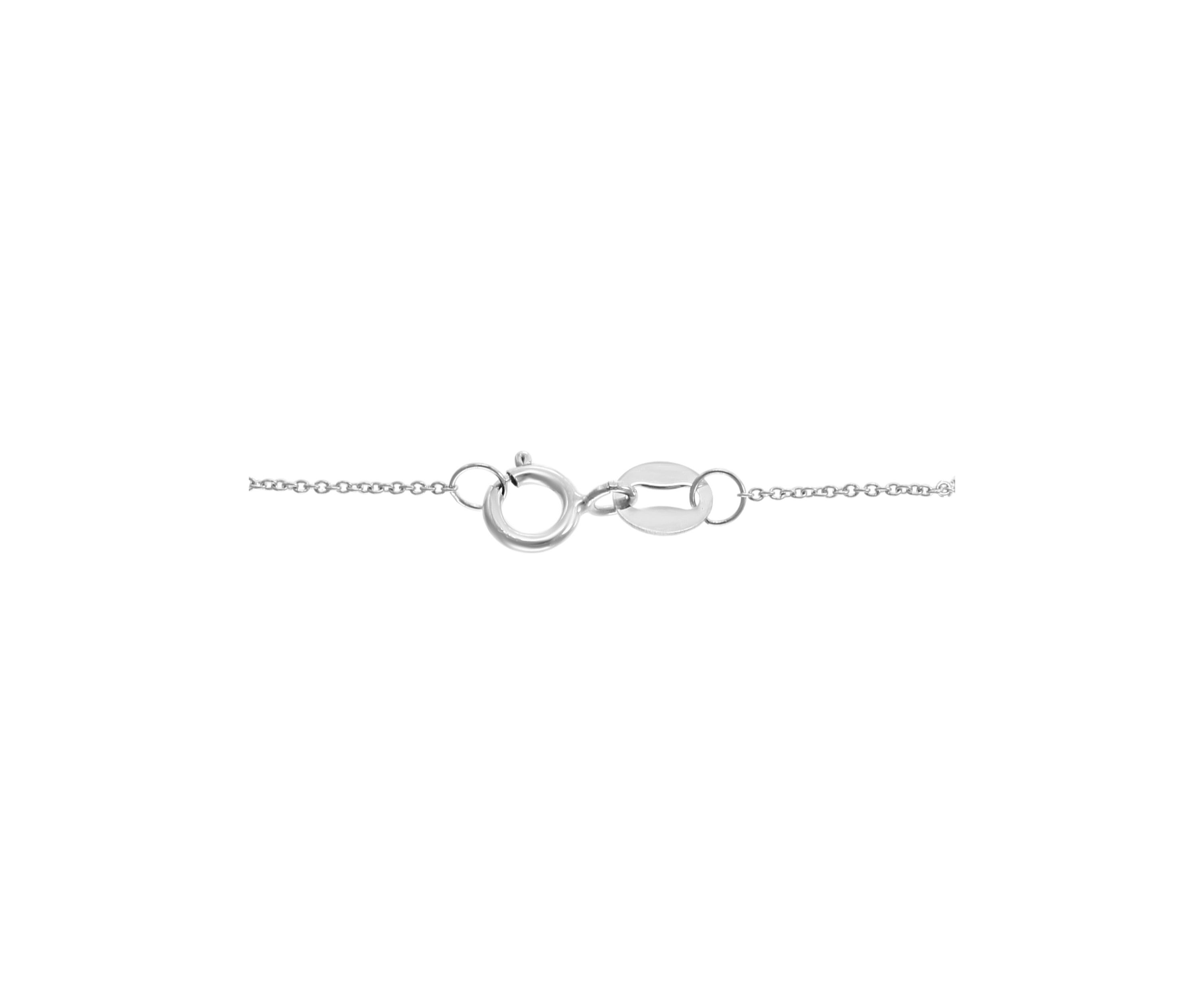  Sterling Silver 1/10 ct. t.w. Diamond Anchor Pendant Necklace 