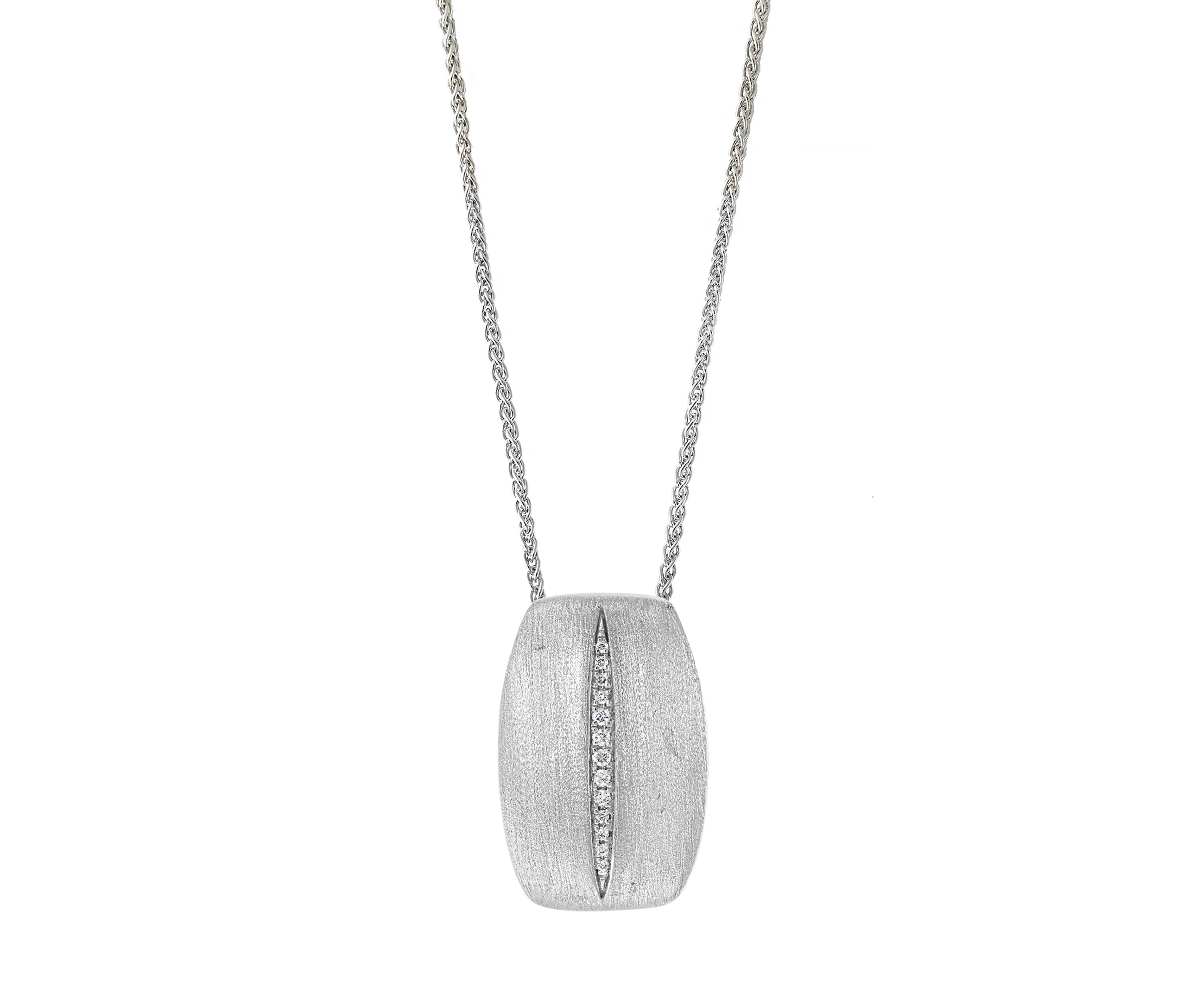 Sterling Silver Diamond Pendant Necklace