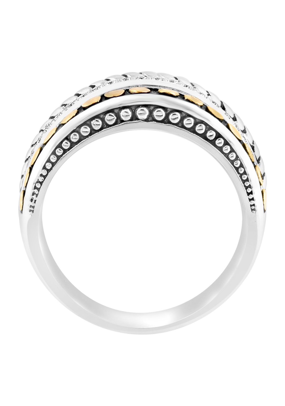 1/5 ct. t.w. Diamond Ring in 18K Yellow Gold and Sterling Silver