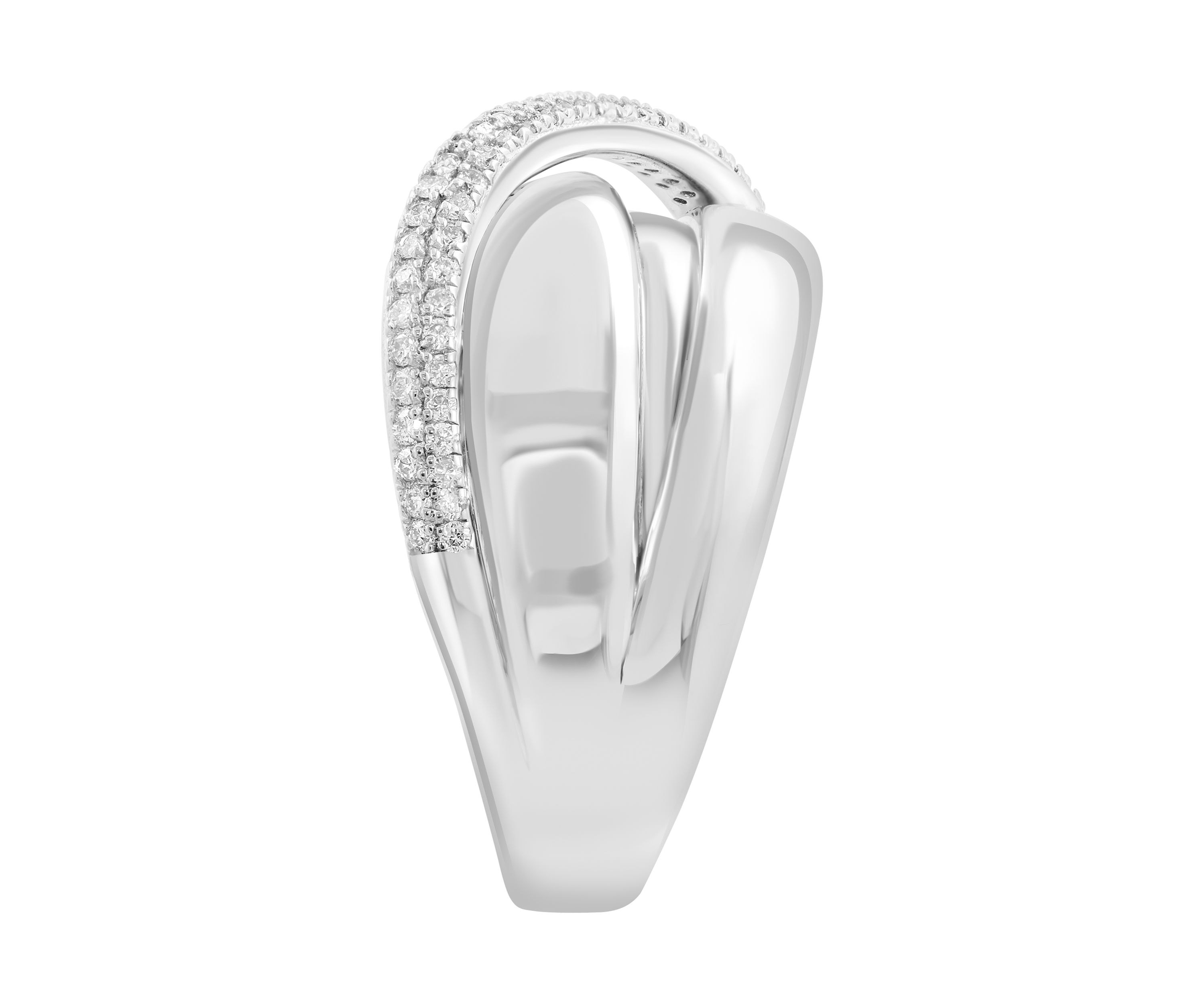1/4 ct. t.w. Diamond Crossover Ring in Sterling Silver