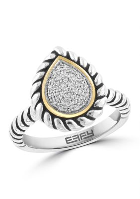 Effy Sterling Silver Diamond Ring