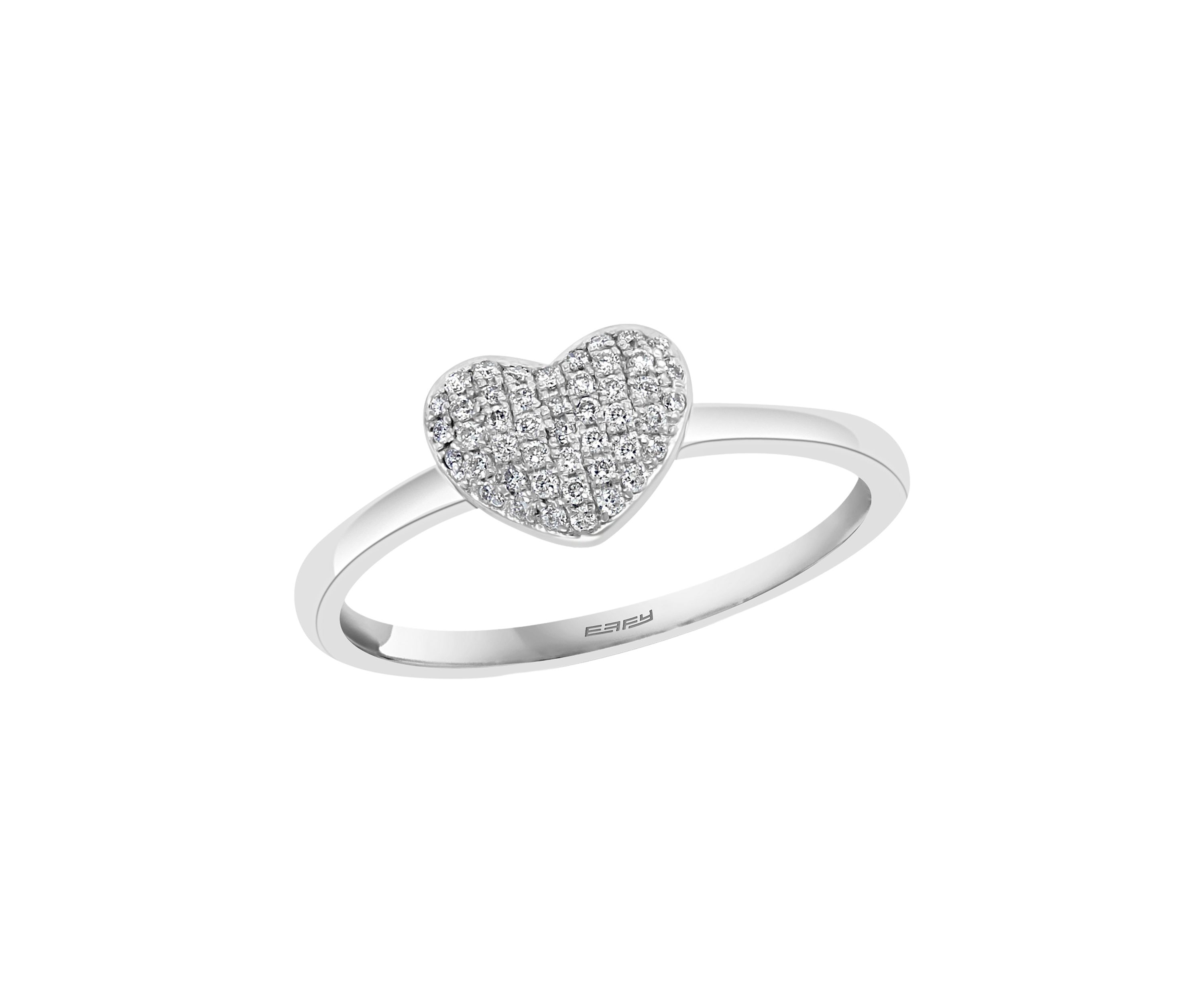 1/8 ct. t.w. Diamond Heart Ring in Sterling Silver