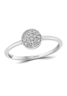 Effy Sterling Silver PavÃ© Diamond Ring