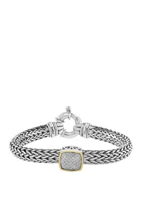 Effy 1/5 ct. t.w. Diamond Bracelet in Sterling Silver and 18 Karat Yellow Gold -  5400451HBL0O870DD