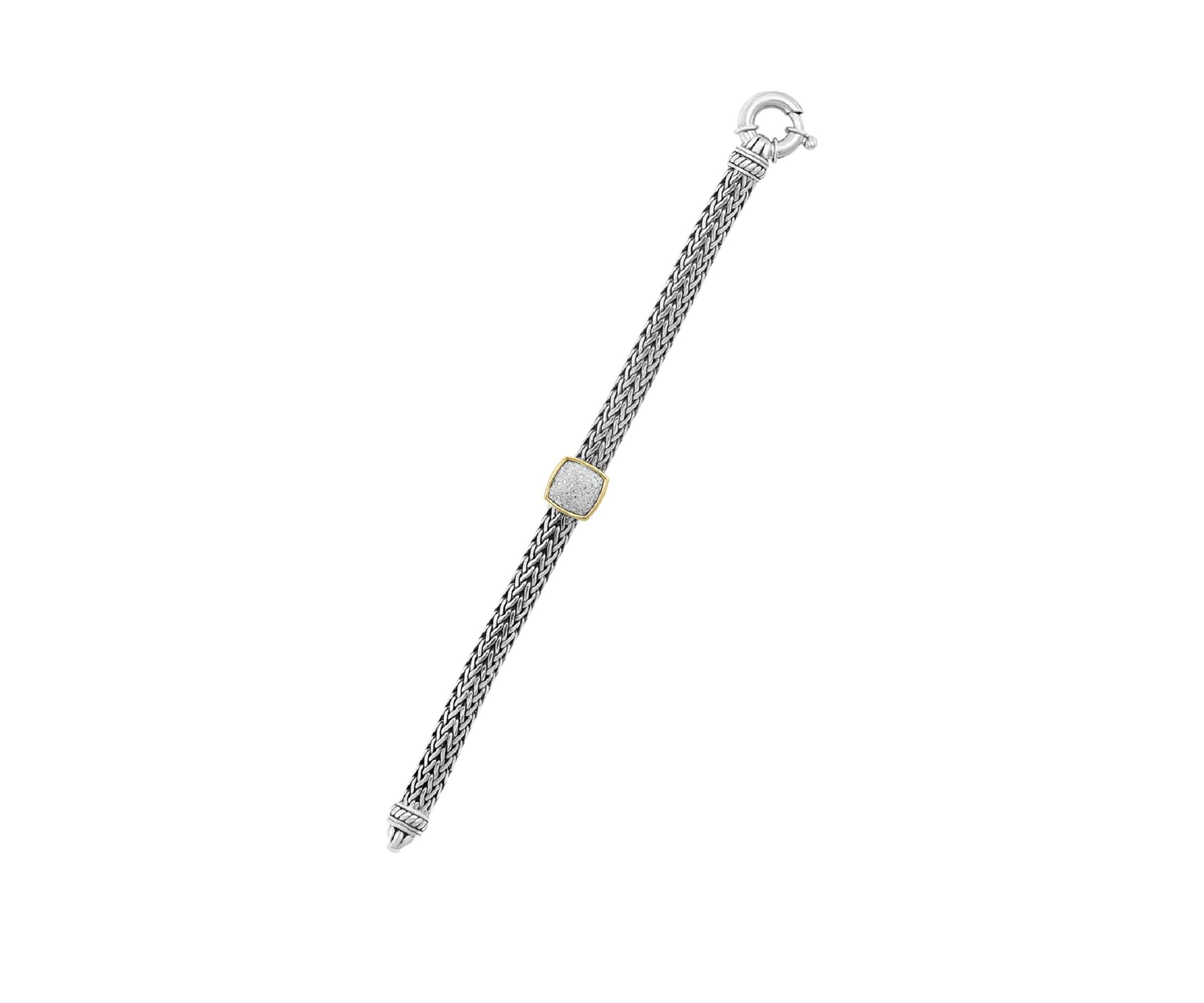 1/5 ct. t.w. Diamond Bracelet in Sterling Silver and 18 Karat Yellow Gold