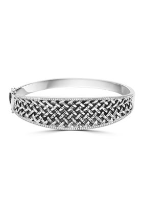 Effy 1/2 Ct. T.w. Diamond Bangle Bracelet In Sterling Silver