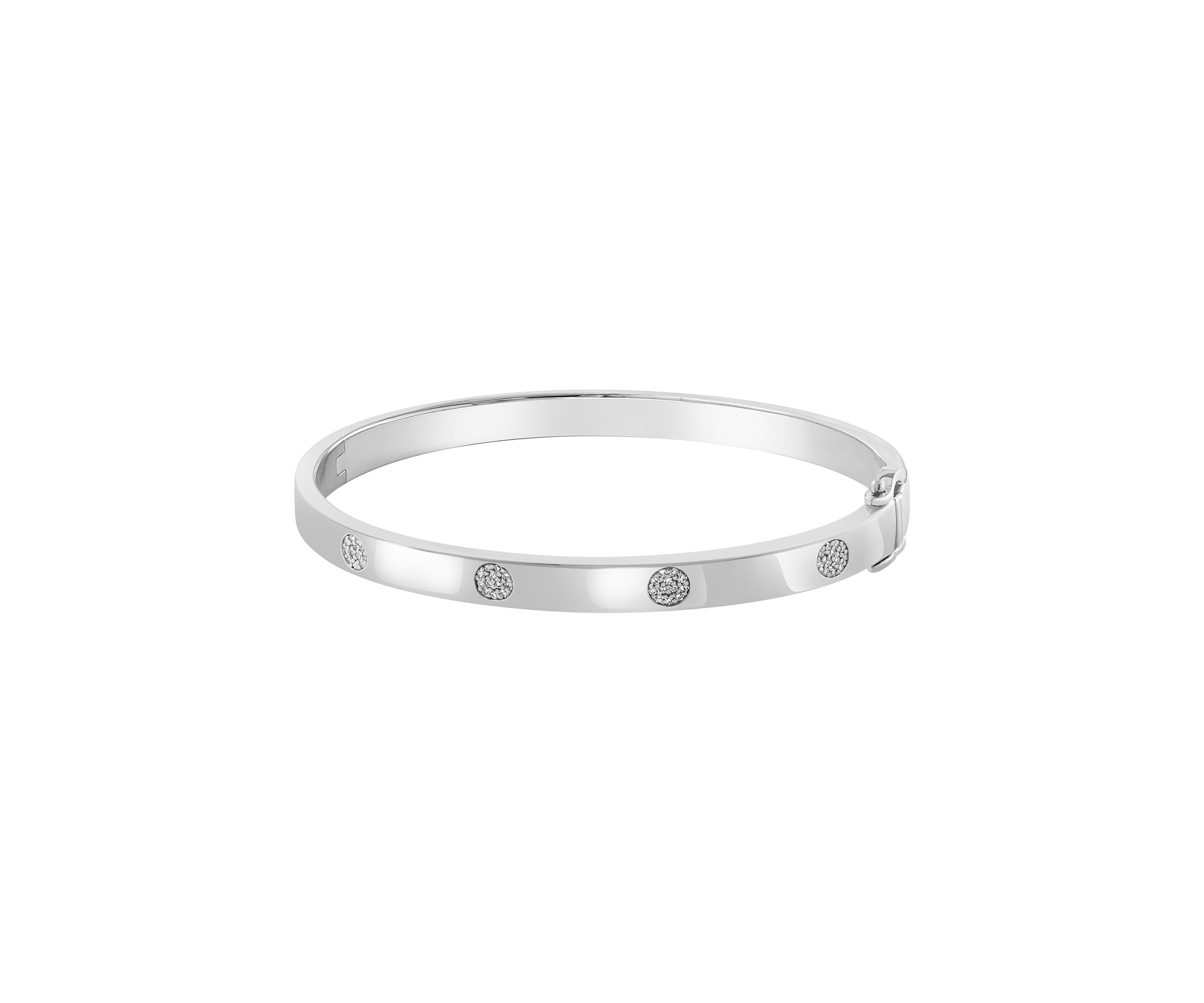 Effy® Sterling Silver Diamond Bangle | Belk