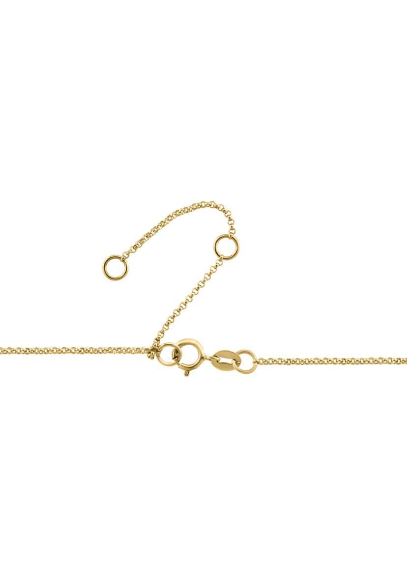 1/5 ct. t.w. Diamond and 2.75 ct. t.w. Onyx Heart Pendant Necklace in 14K Yellow Gold