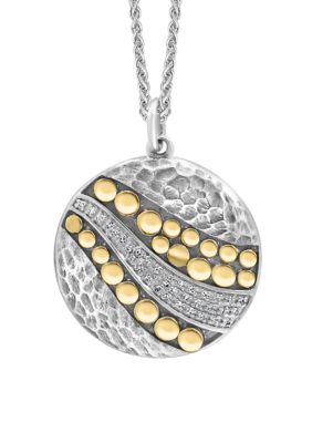 Effy Sterling Silver/18K Yellow Gold Diamond Pendant