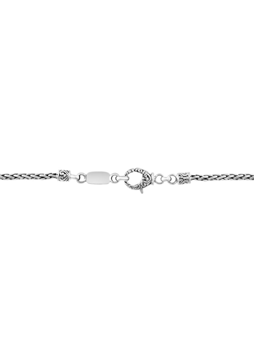 Sterling Silver 1/10 ct. t.w. Diamond and 4 ct. t.w. Green Amethyst Pendant