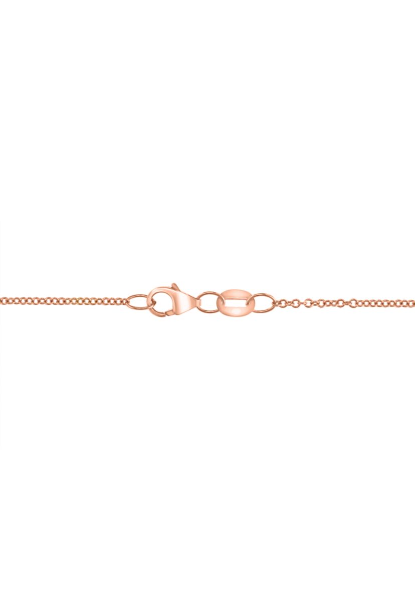 Diamond and Pink Tourmaline Flower Pendant Necklace in 14K Rose Gold
