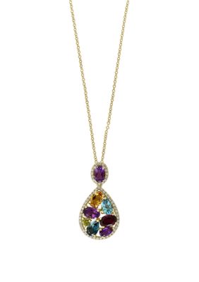 Effy® 1/5 ct. t.w. Diamond, Amethyst, Blue Topaz, London Blue Topaz ...