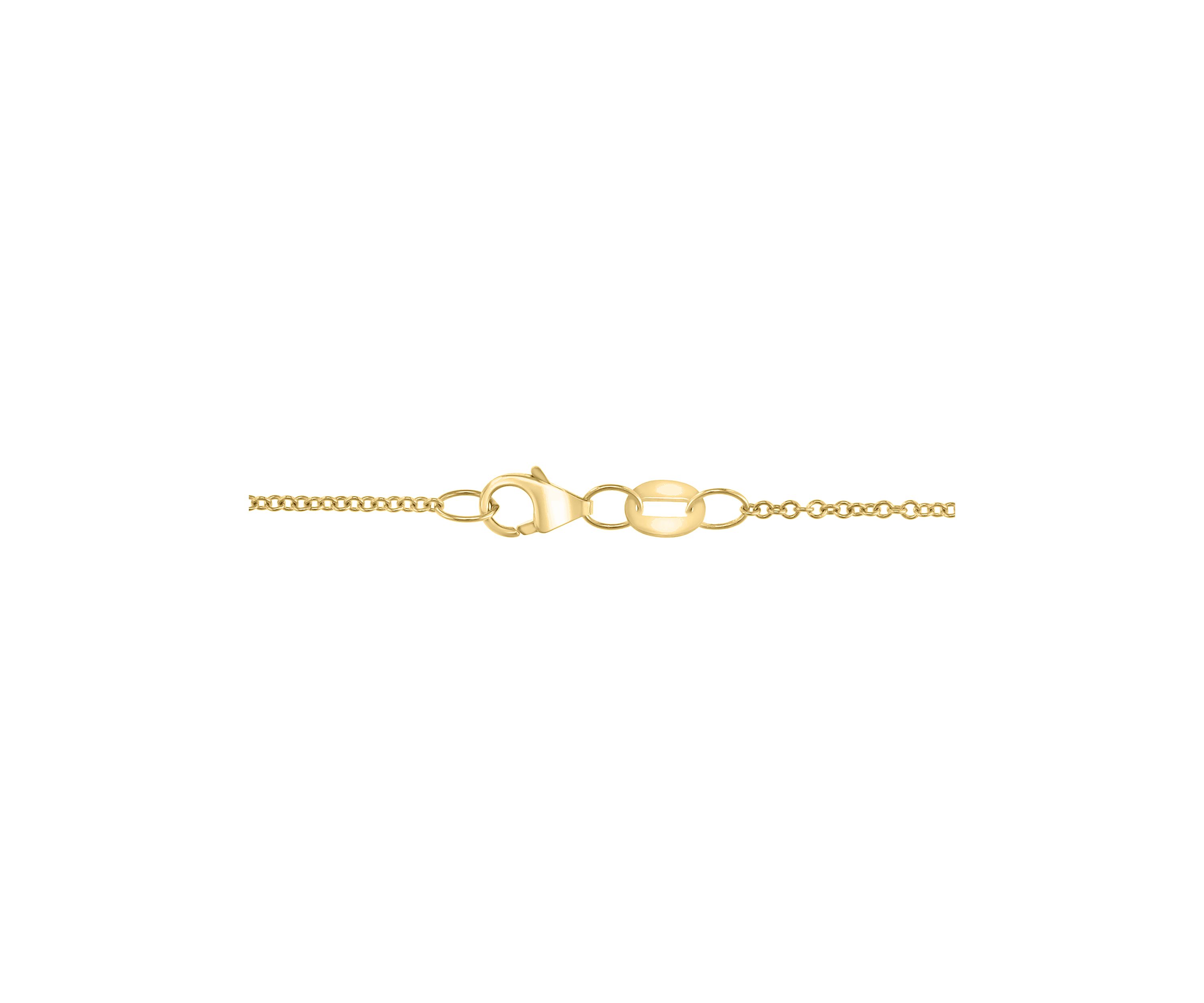 14K Yellow Gold Diamond, Onyx Pendant