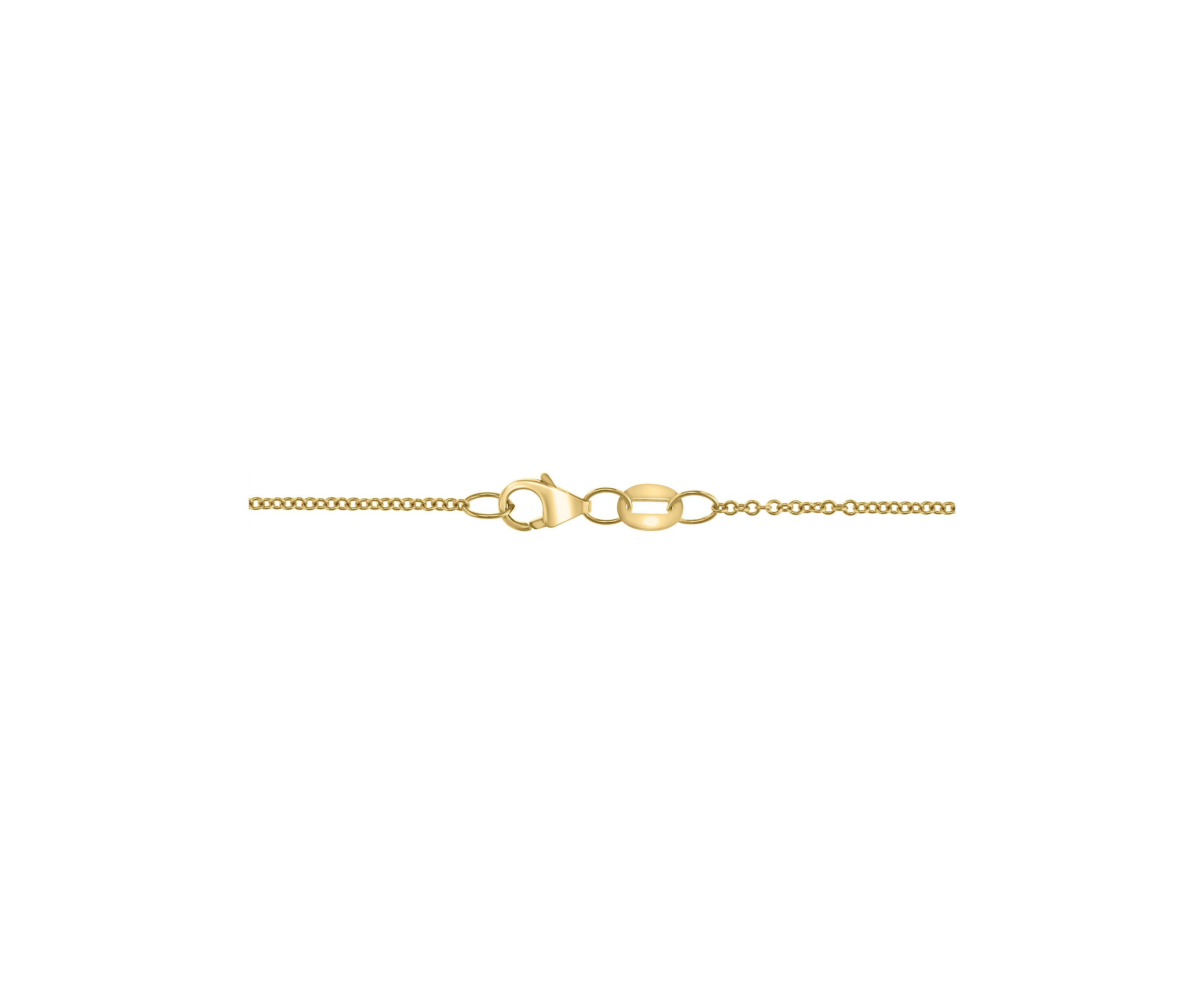 Diamond and Green Onyx Pendant Necklace in 14K Yellow Gold