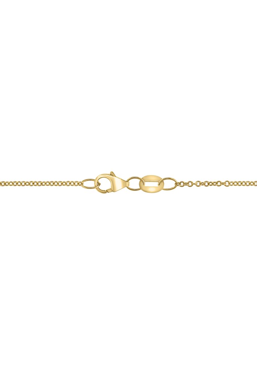 Diamond and Citrine Pendant Necklace in 14K Yellow Gold