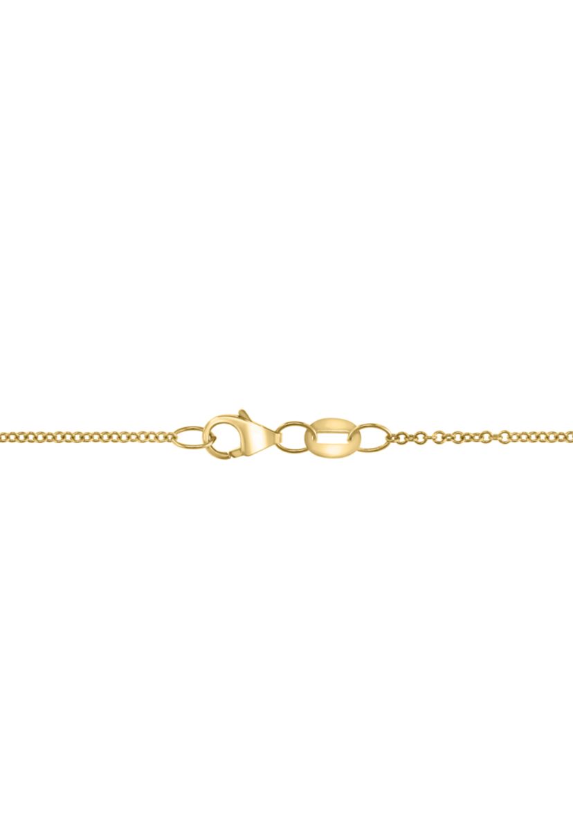 1/10 ct. t.w. Diamond, 1.8 ct. t.w. Green Onyx Pendant Necklace in 14K Yellow Gold