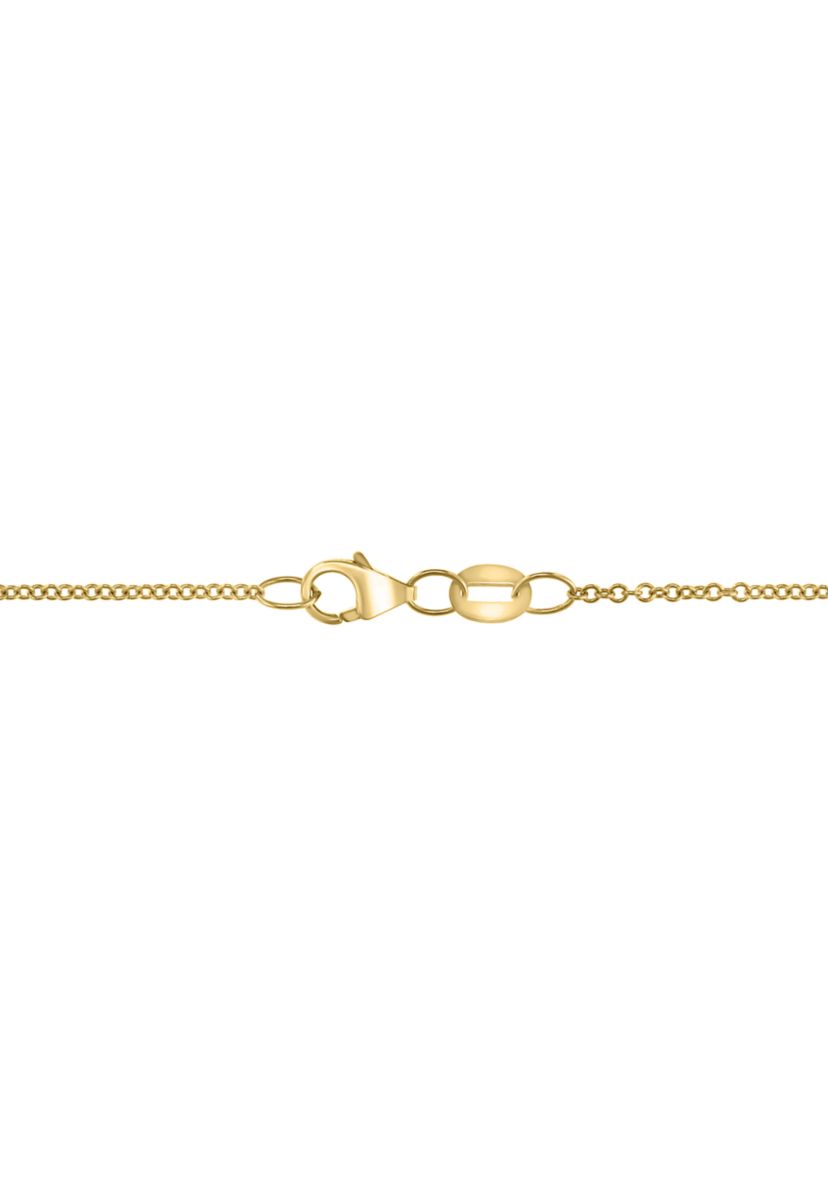 1/10 ct. t.w. Diamond, 1.5 ct. t.w. Black Diamond, Lapis Lazuli Pendant Necklace in 14K Yellow Gold
