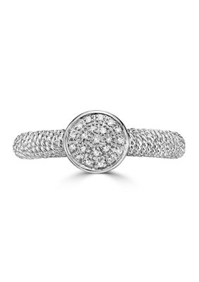 Effy 1/10 Ct. T.w. Diamond Ring In Sterling Silver
