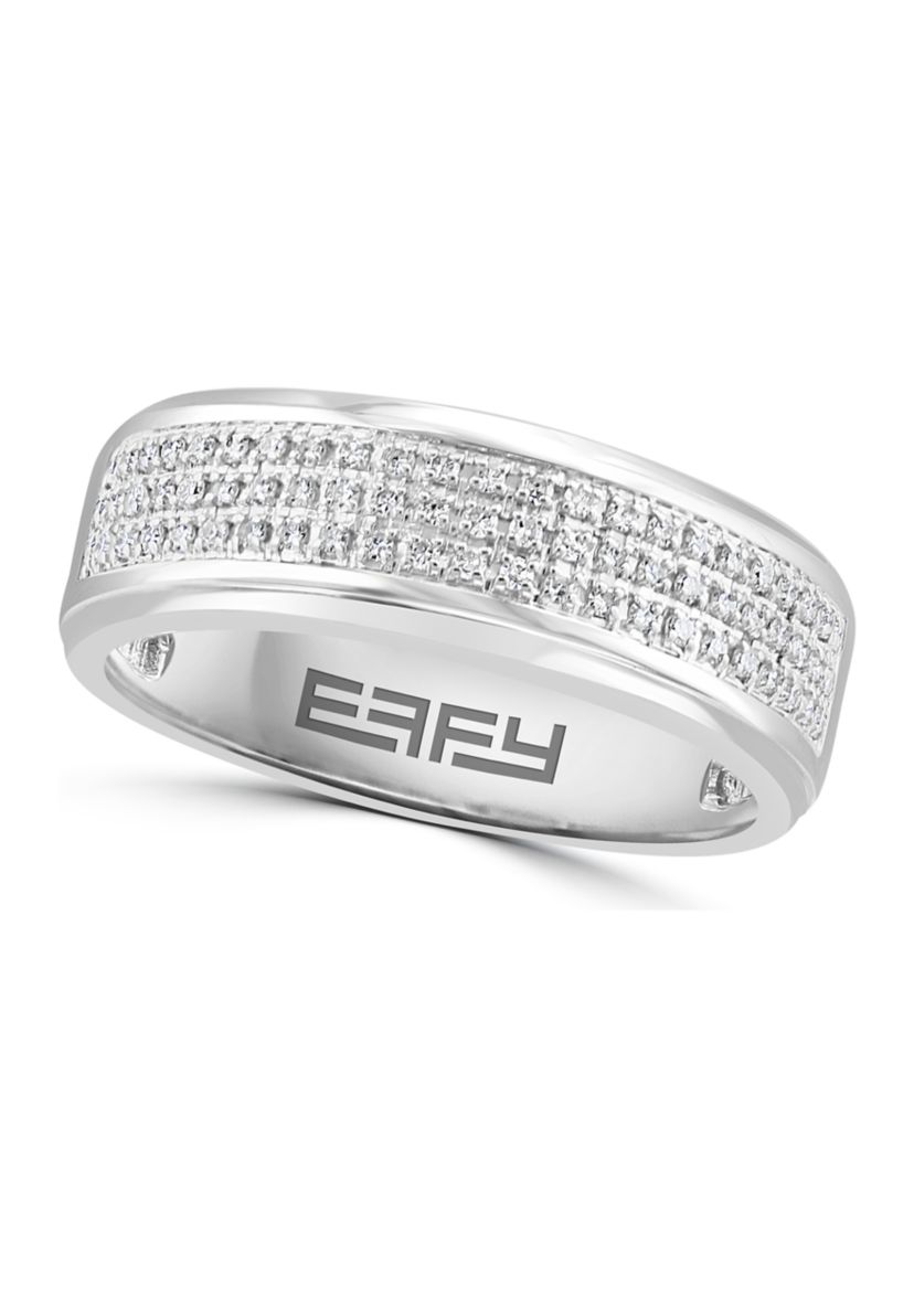 Mens 1/3 ct. t.w. Diamond Ring in Sterling Silver
