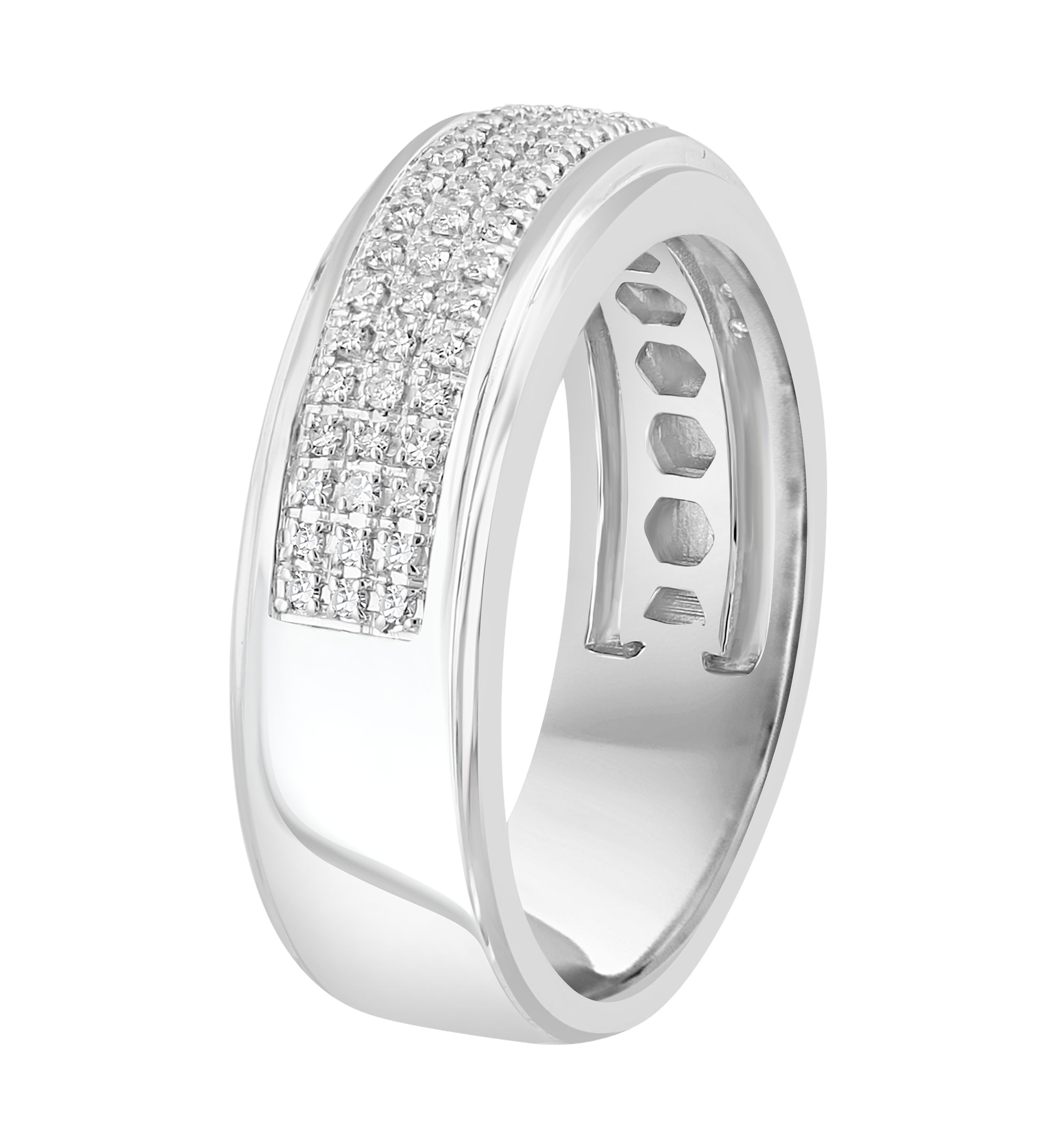 Mens 1/3 ct. t.w. Diamond Ring in Sterling Silver
