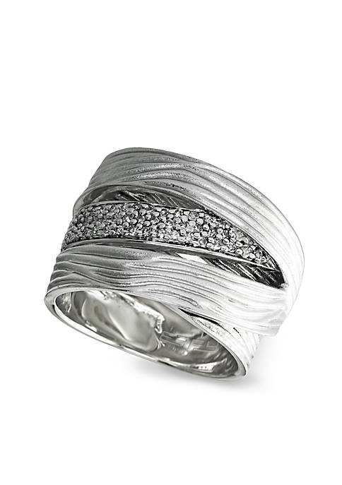 Effy® Sterling Silver Diamond Ring