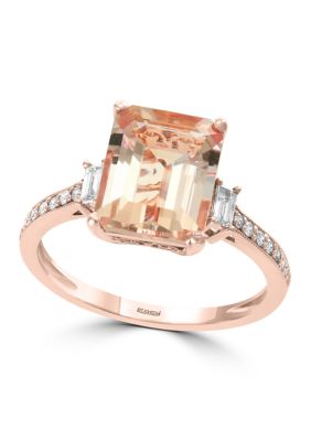 Effy Diamond and Morganite Ring in 14K Rose Gold -  5400451HRV0O022UT