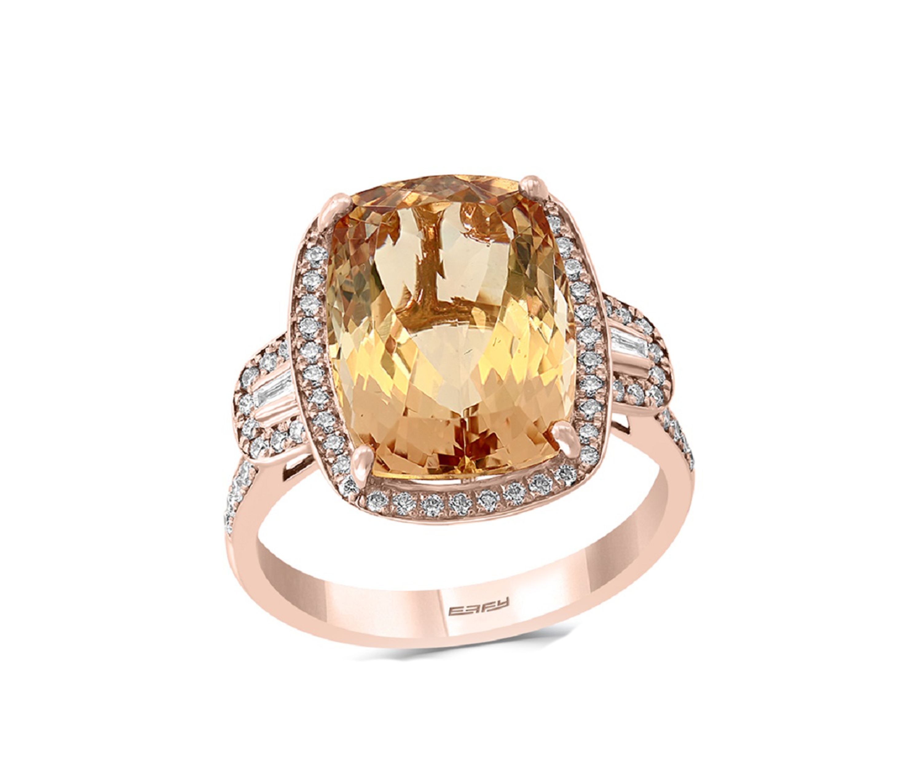 6.35 ct. t.w. Morganite and 3/8 ct. t.w. Diamond in 14K Rose Gold