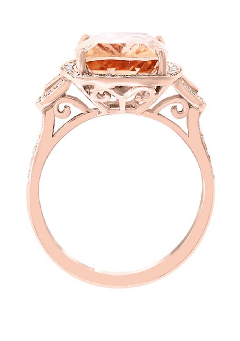 6.35 ct. t.w. Morganite and 3/8 ct. t.w. Diamond in 14K Rose Gold