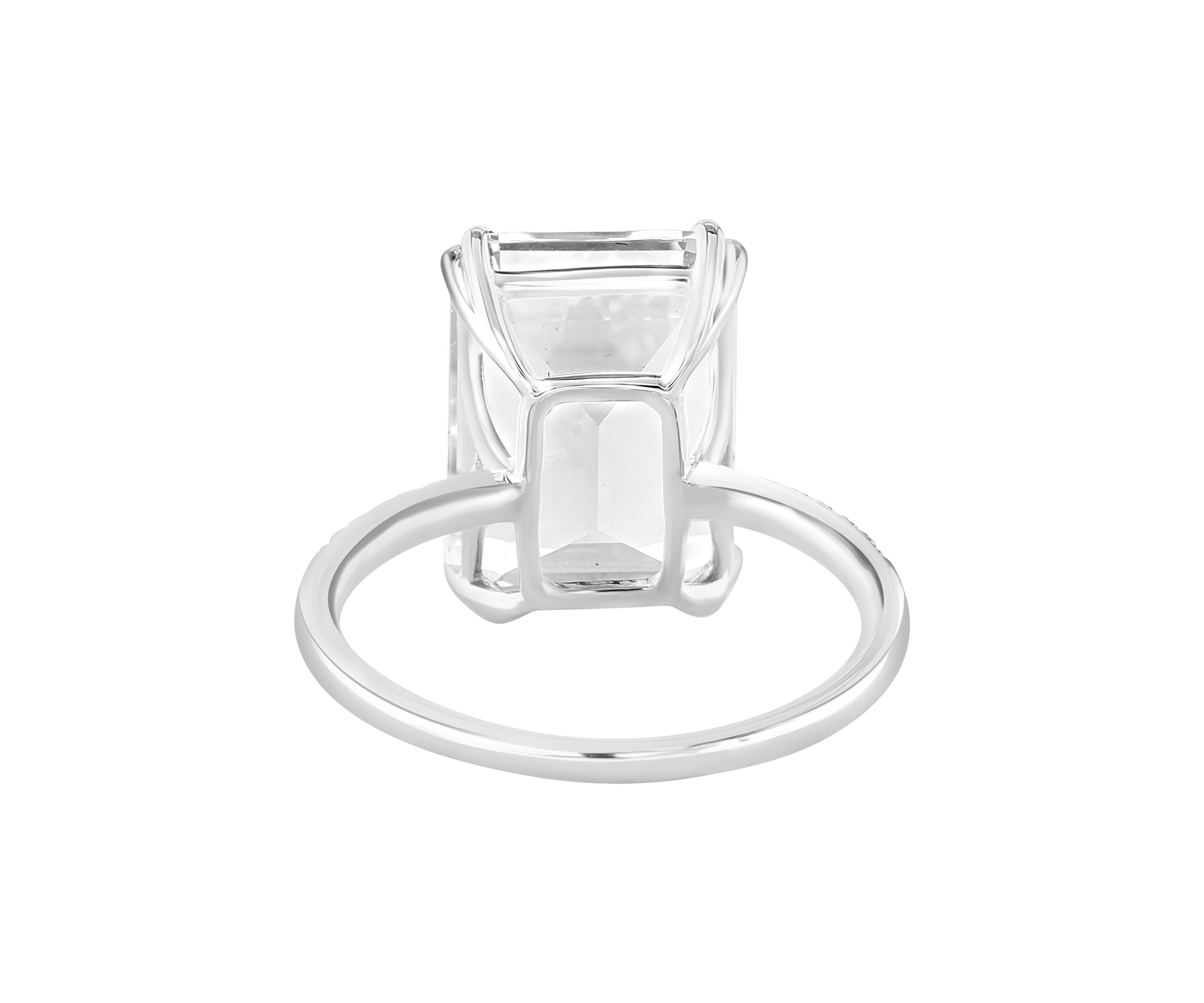 Diamond and White Topaz Ring in 14K White Gold