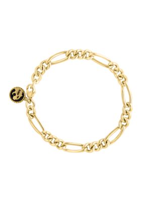 Effy Men's Figaro Bracelet in Gold Over Sterling Silver, Yellow, 7 in