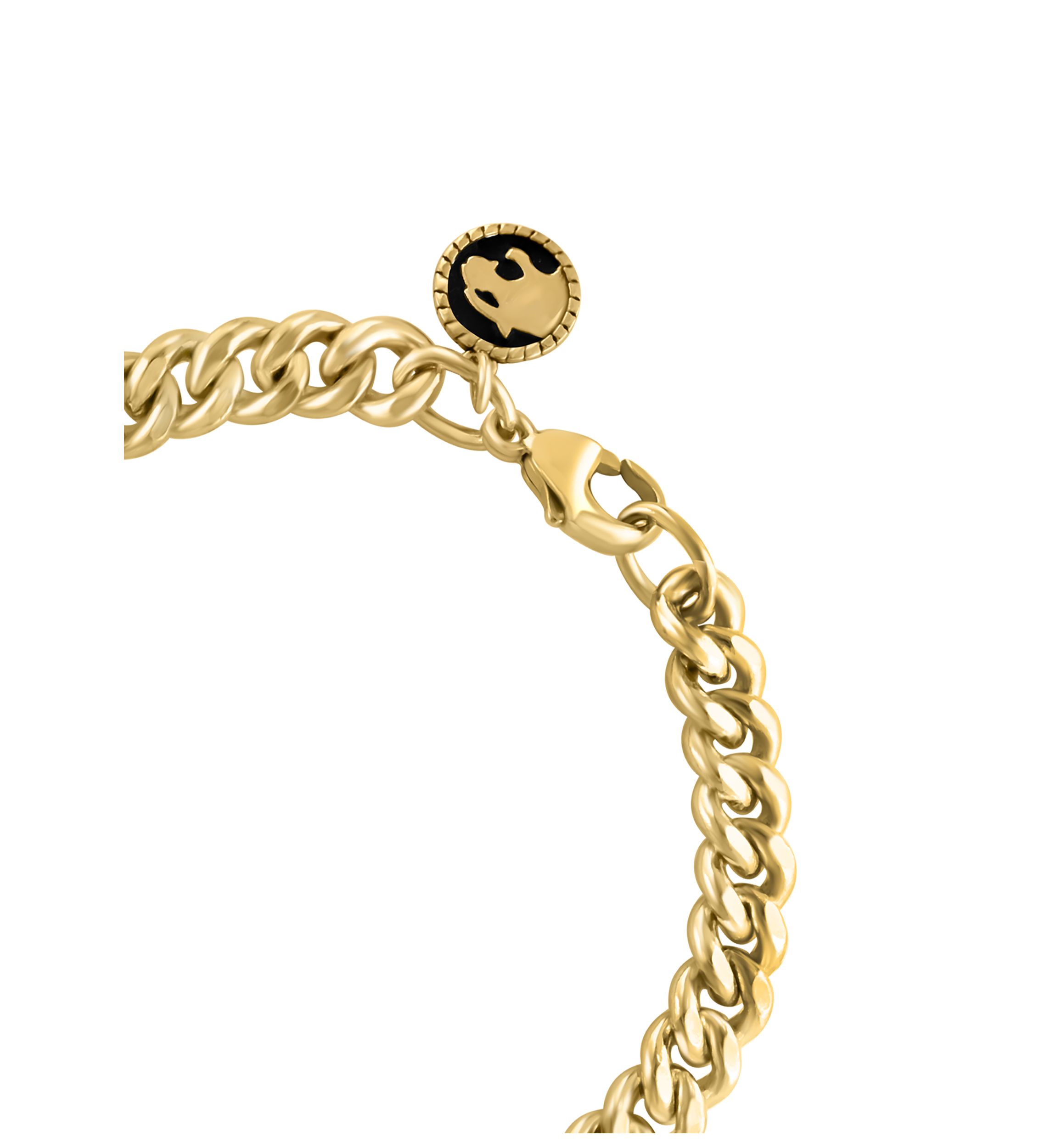 Mens 8.5" Bracelet in Gold Over Sterling Silver