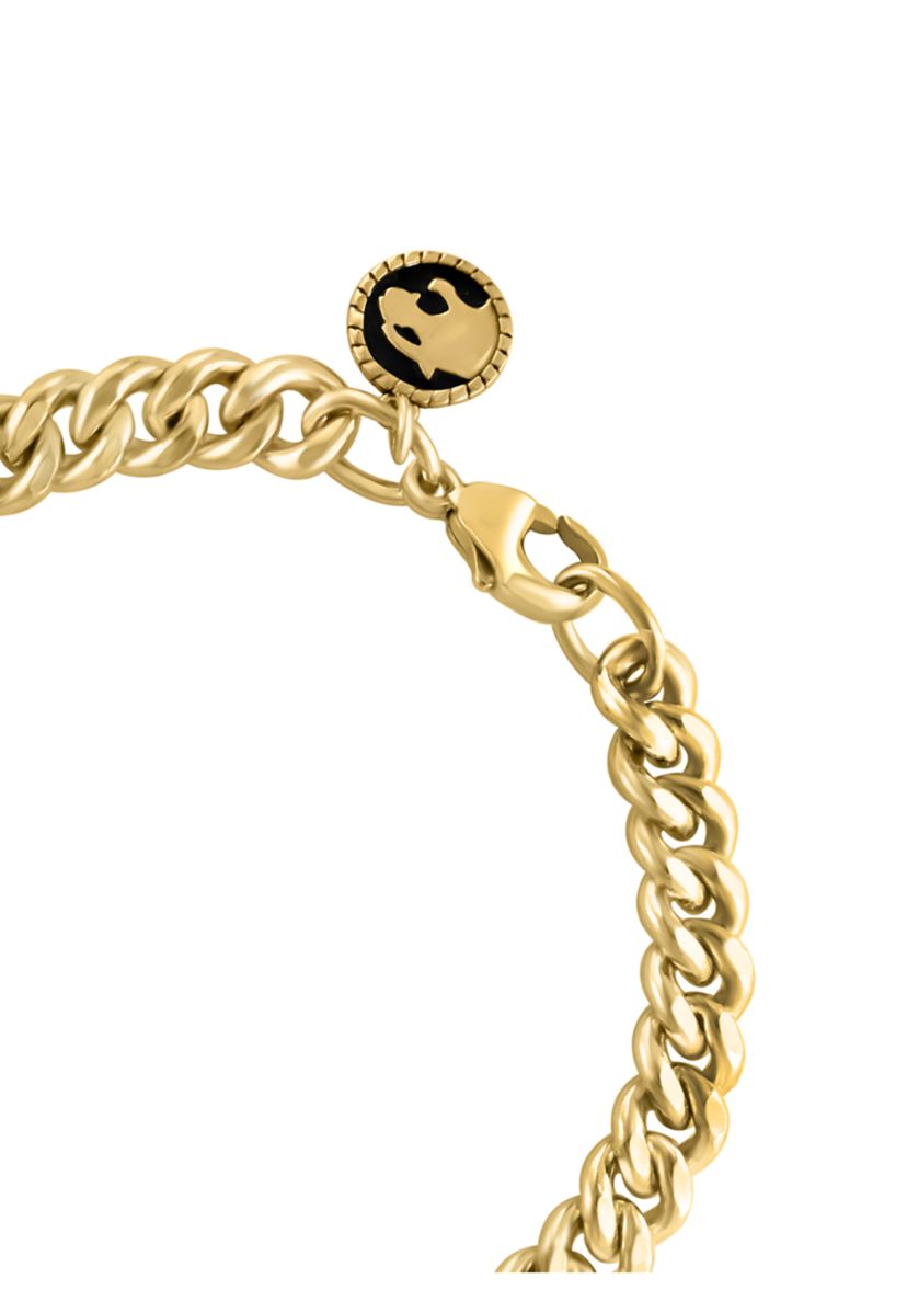 Mens 8.5" Bracelet in Gold Over Sterling Silver