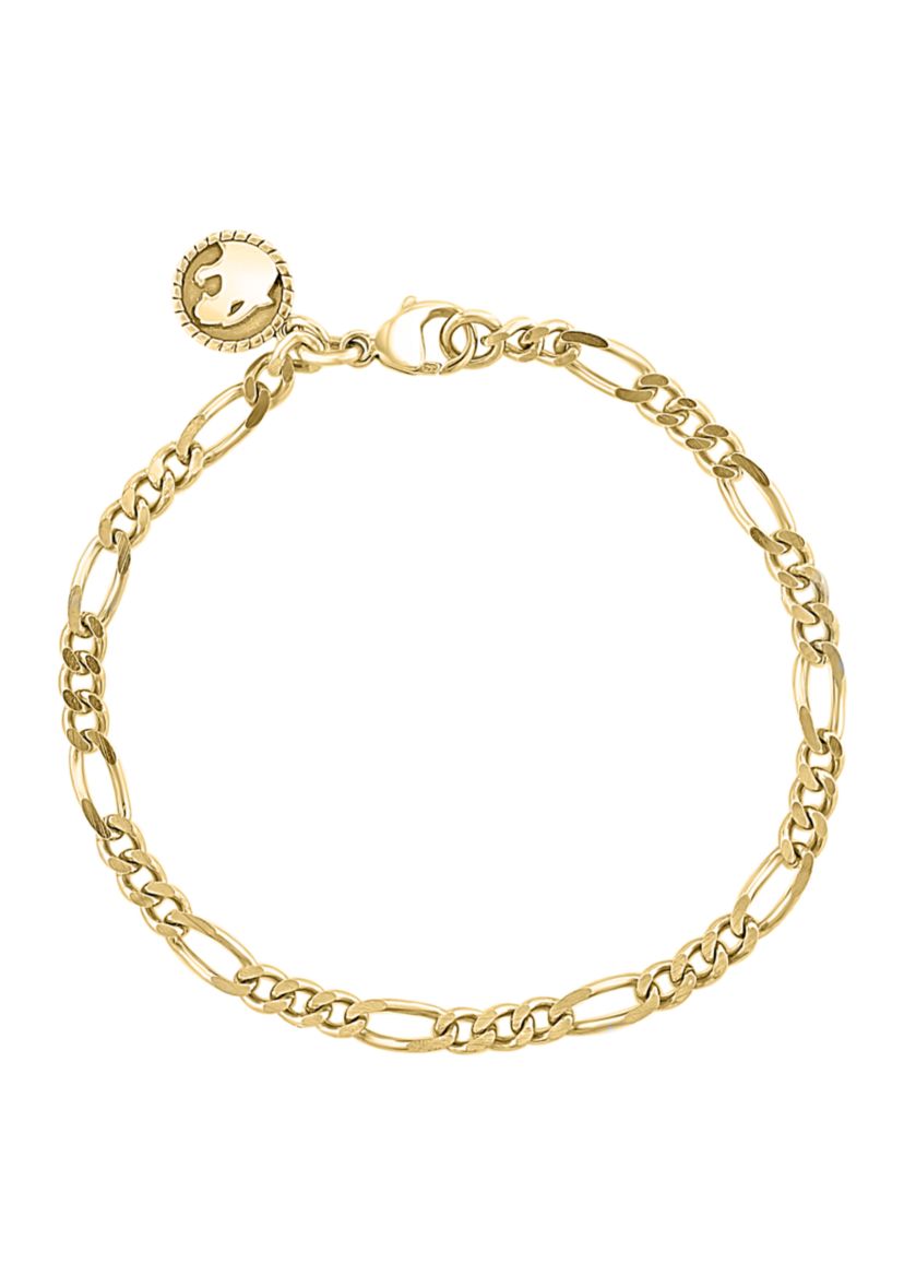 Mens 8.5" Bracelet in Gold Over Sterling Silver