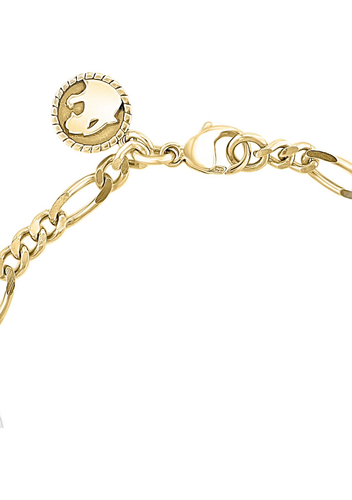 Mens 8.5" Bracelet in Gold Over Sterling Silver
