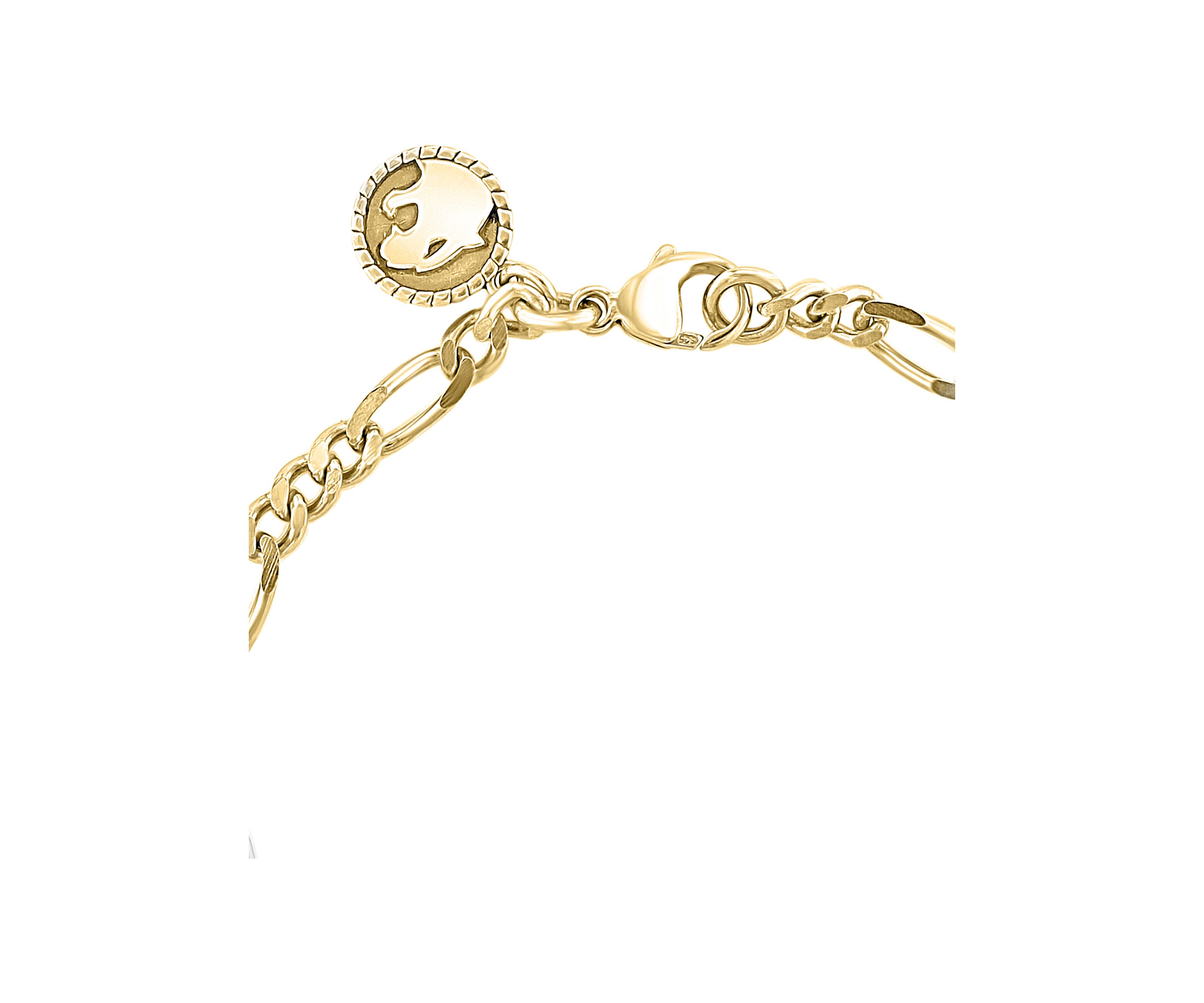 Mens 8.5" Bracelet in Gold Over Sterling Silver