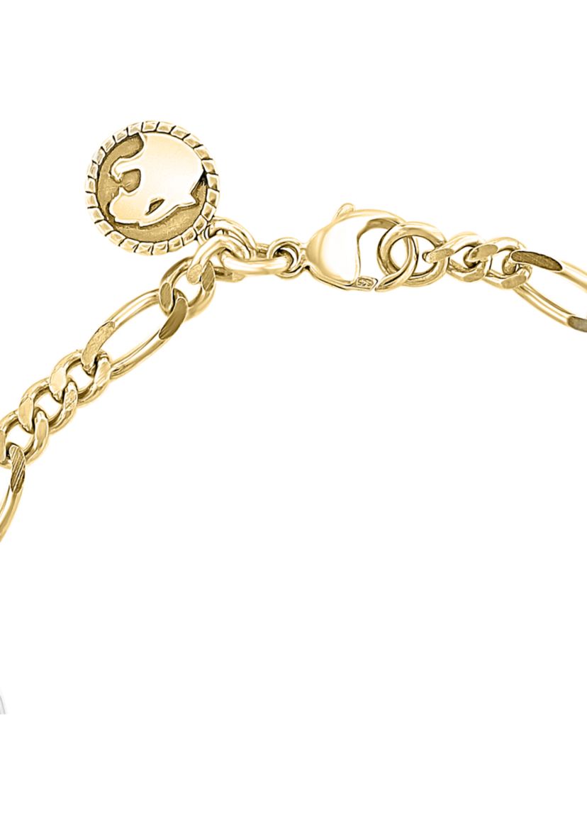 Mens 8.5" Bracelet in Gold Over Sterling Silver