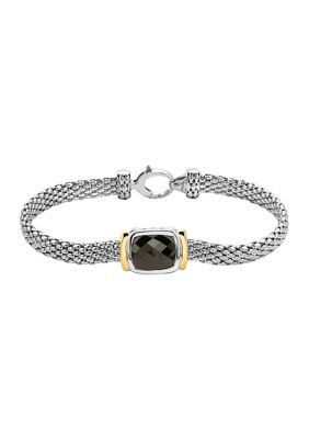 Effy Onyx Cable Bracelet In 18K Sterling Silver