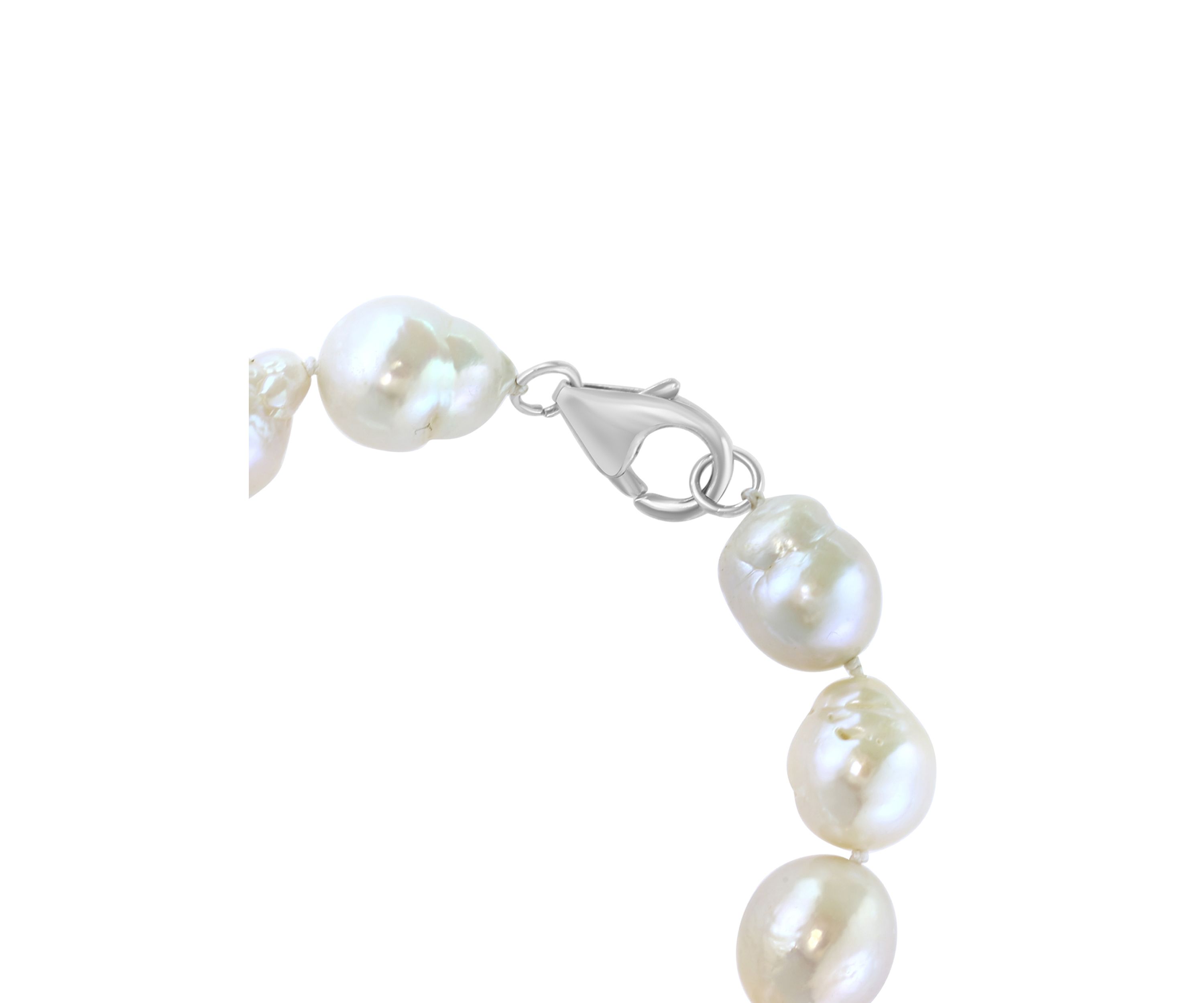 Freshwater Baroque Pearl 7" Bracelet in Sterling Silver