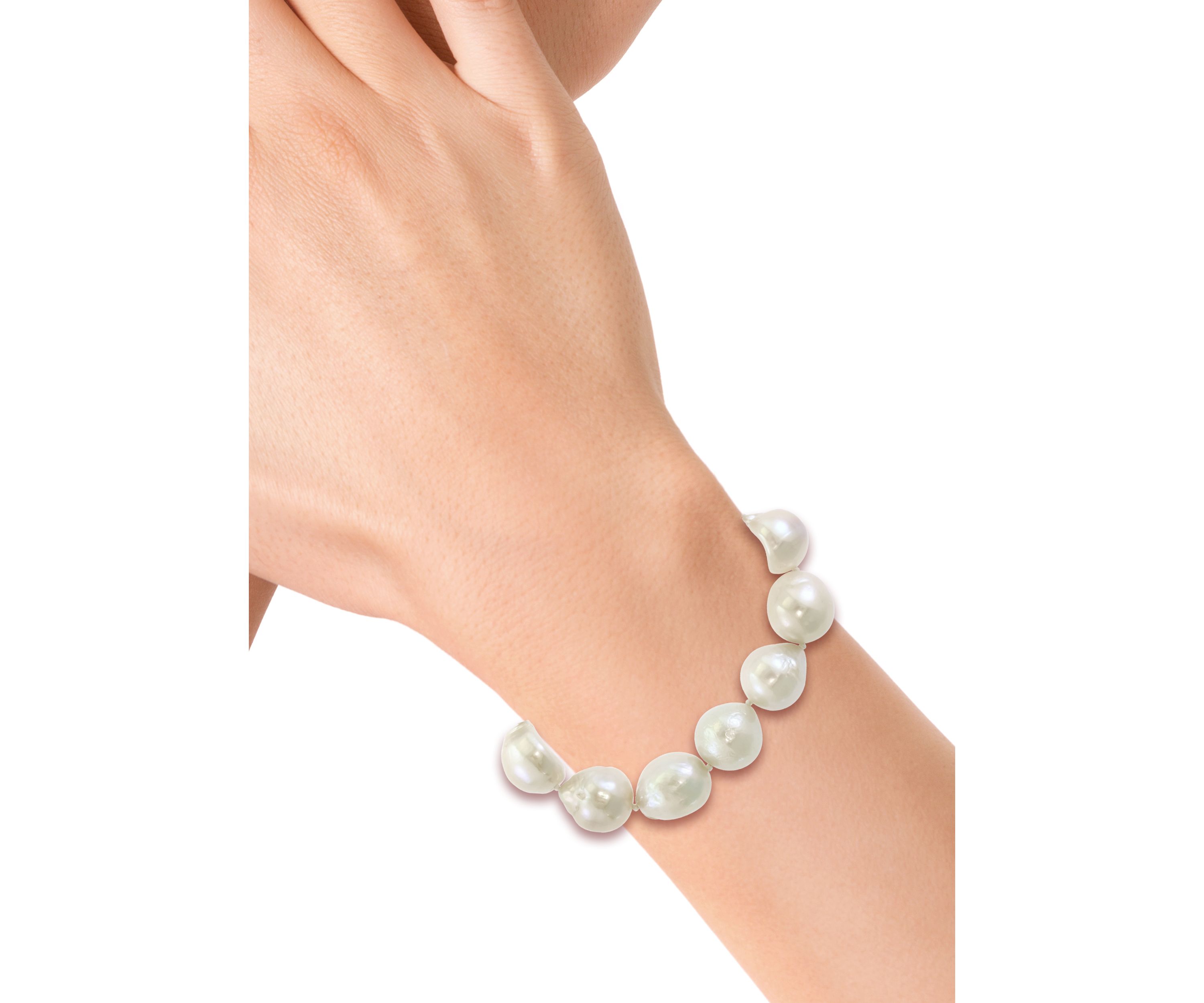 Freshwater Baroque Pearl 7" Bracelet in Sterling Silver