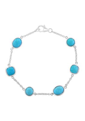 Effy Turquoise Bracelet in Sterling Silver, 7.5 in