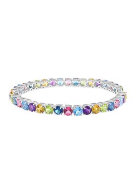 Effy Sterling Silver Amethyst, Blue Topaz, London Blue Topaz, Pink Topaz, Citrine, Peridot Bracelet, 7
