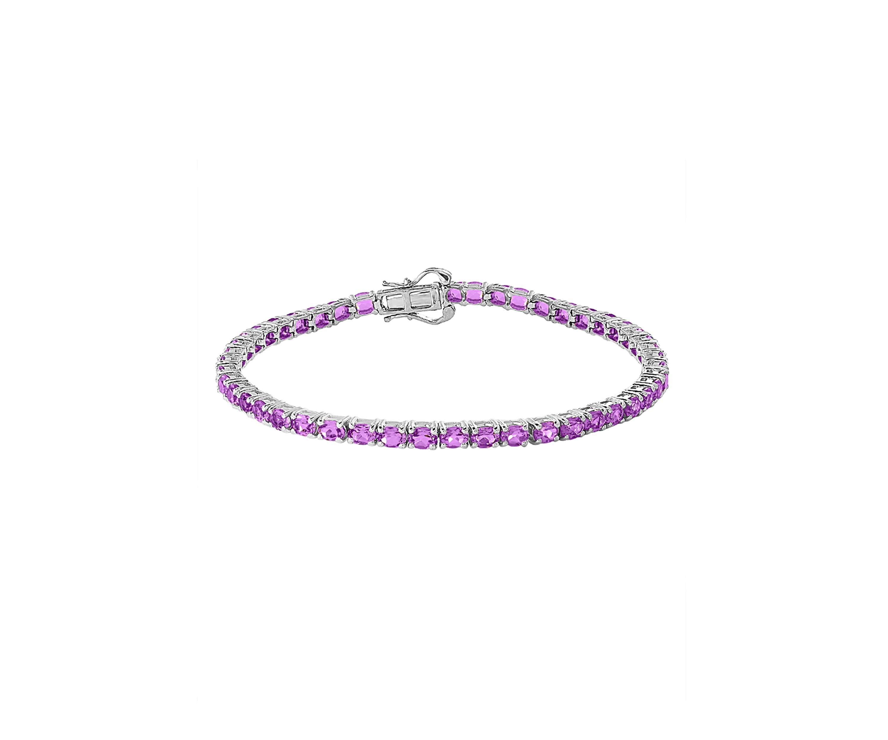 8.2 ct. t.w. Natural Amethyst Bracelet in Sterling Silver 
