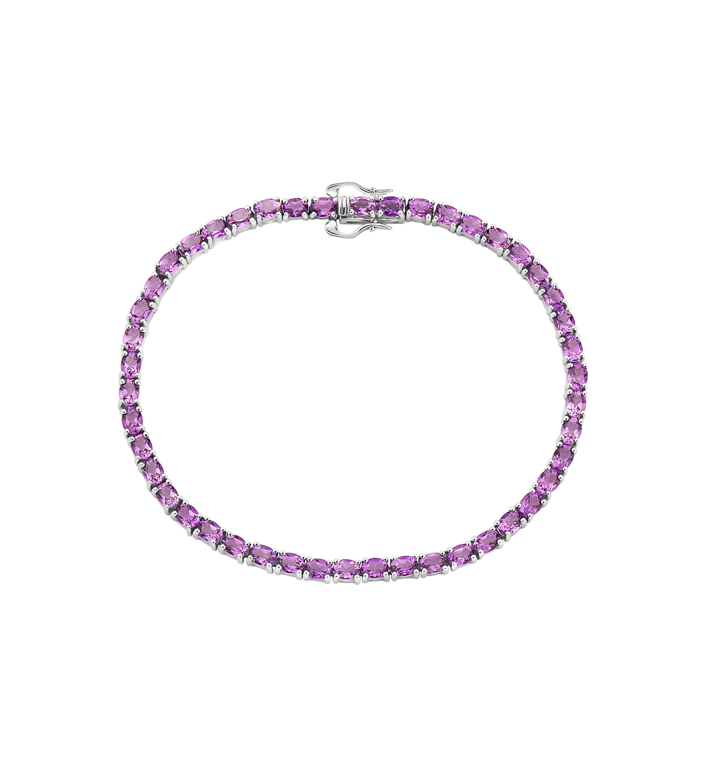 8.2 ct. t.w. Natural Amethyst Bracelet in Sterling Silver 
