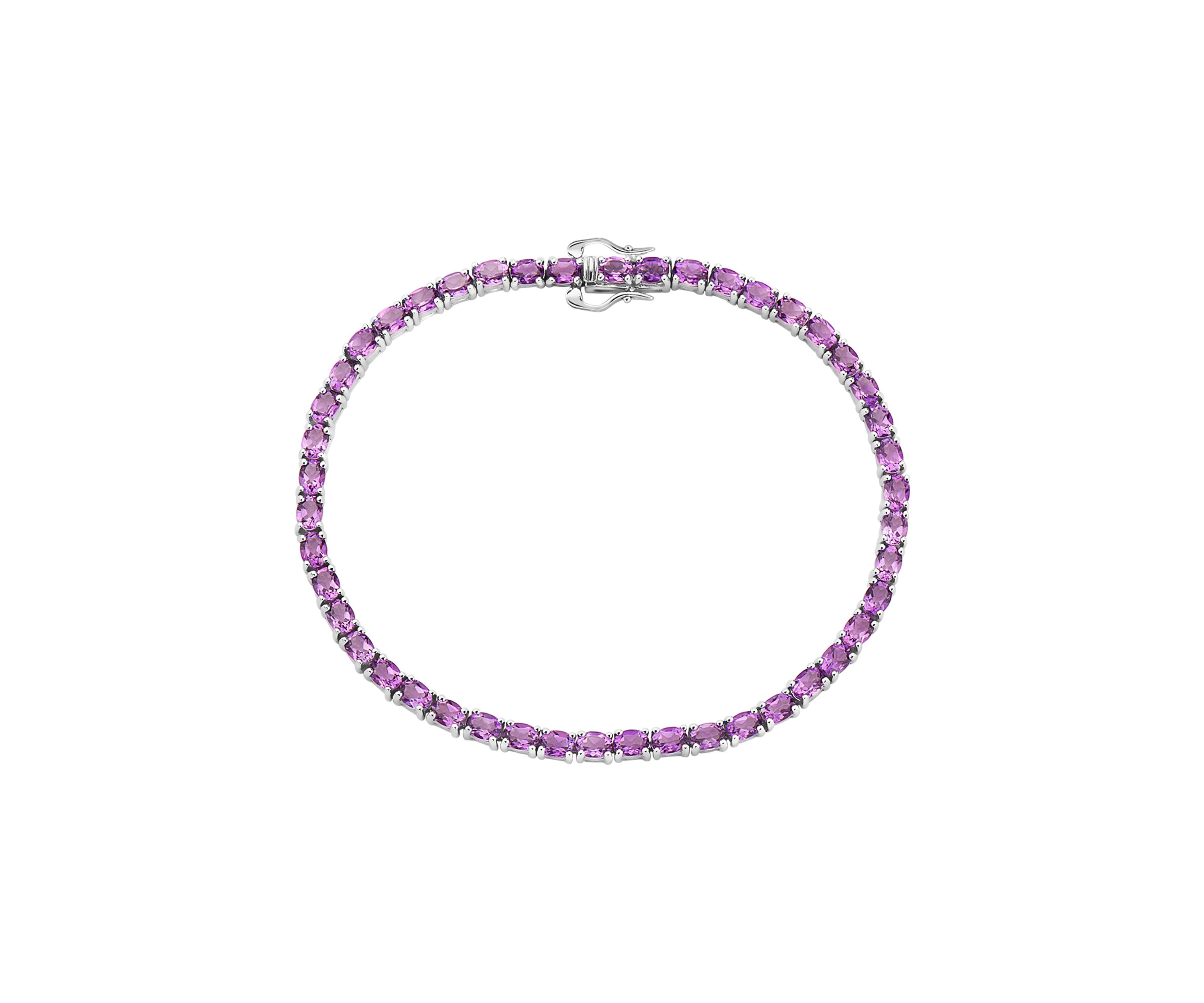 8.2 ct. t.w. Natural Amethyst Bracelet in Sterling Silver 