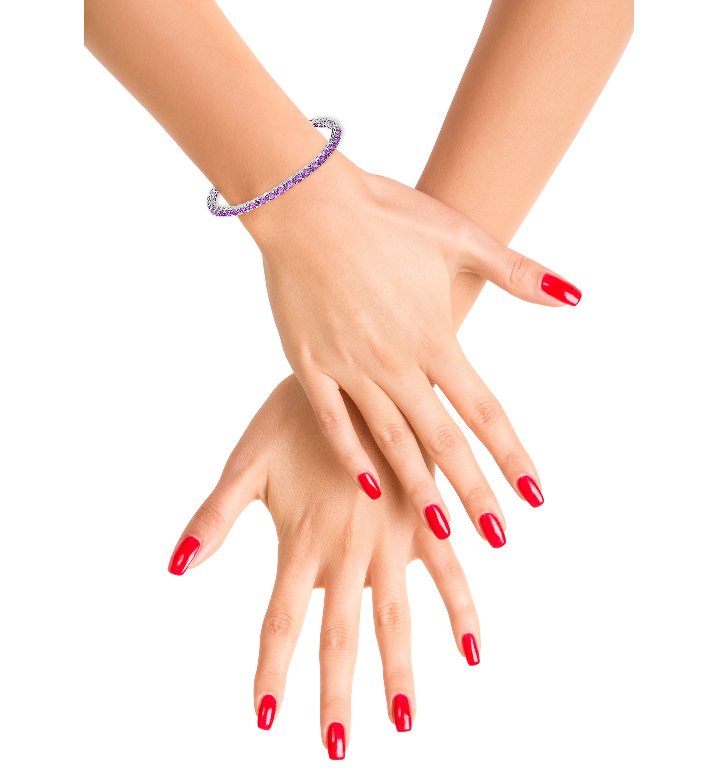 8.2 ct. t.w. Natural Amethyst Bracelet in Sterling Silver 