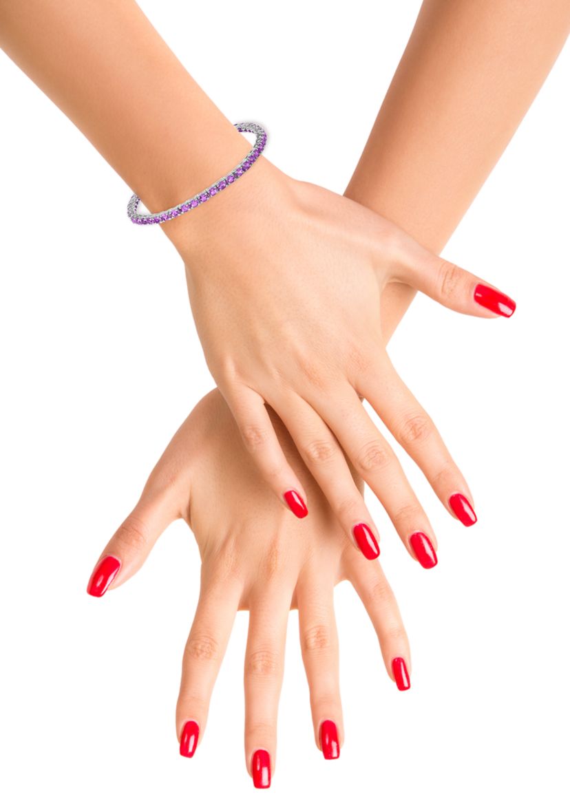 8.2 ct. t.w. Natural Amethyst Bracelet in Sterling Silver 