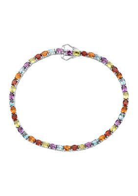 Effy® 9.1 ct. t.w. Multi-Colored Semi-Precious Gemstone Bracelet in ...