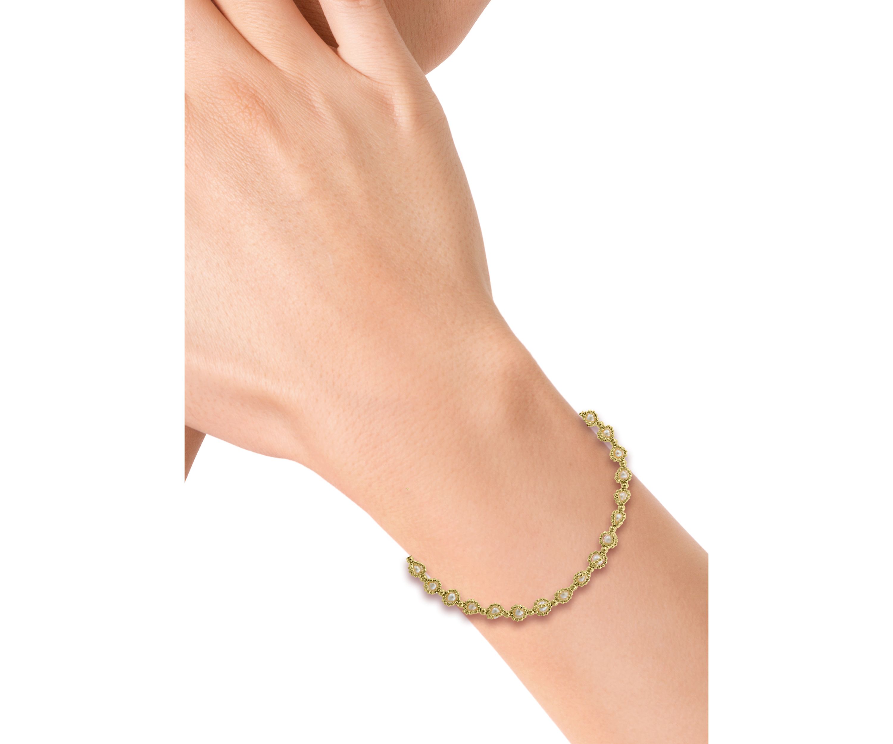Freshwater Pearl Bracelet in Sterling Silver